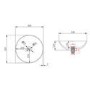 GRADE A1 - Matt White Round Stone Resin Countertop Basin with Waste 420mm - Jade