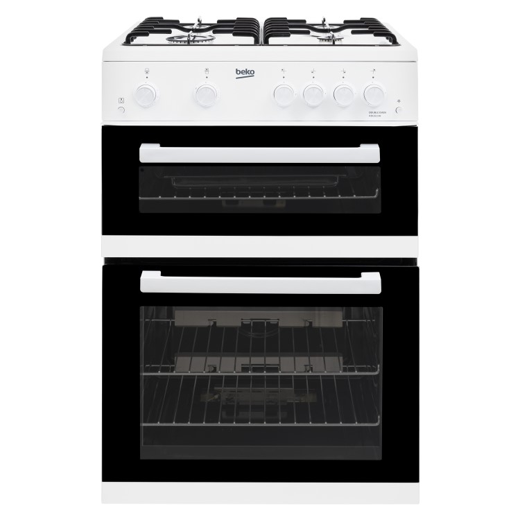 GRADE A3 - Beko KDG611W 60cm Double Oven Gas Cooker White