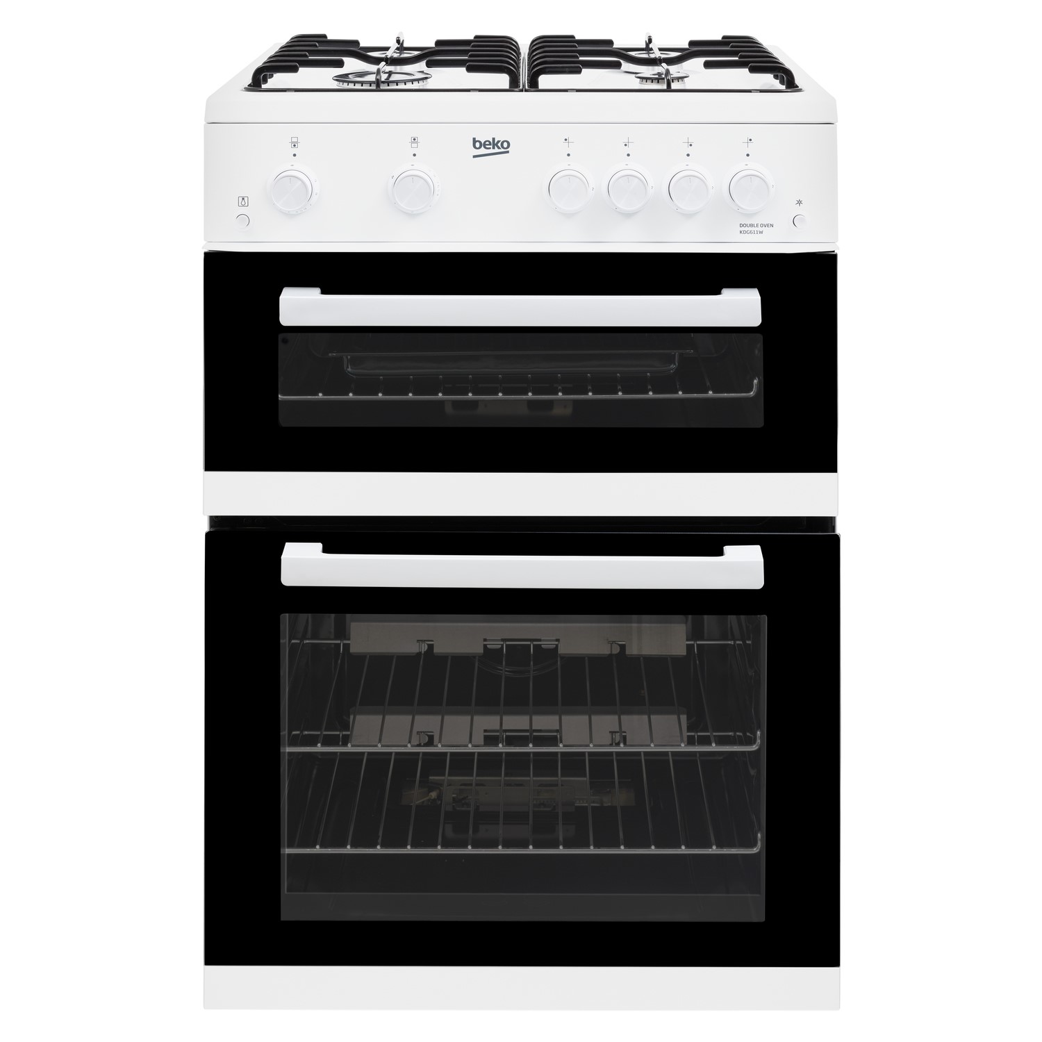 Refurbished Beko KDG611W 60cm Double Oven Gas Cooker - White