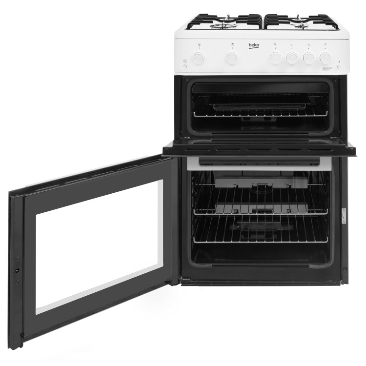 GRADE A3 - Beko KDG611W 60cm Double Oven Gas Cooker White