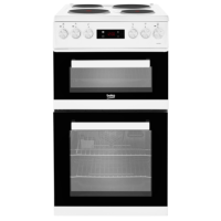 Beko 50cm Double Oven Electric Cooker - White
