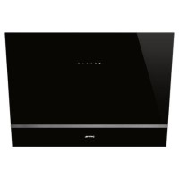 GRADE A1 - Smeg 80cm Angled Chimney Cooker Hood - Black