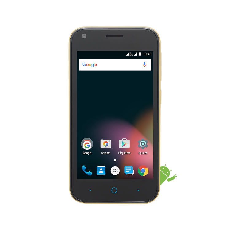Grade A ZTE Blade L110 Gold 4" 4GB 3G Dual SIM 