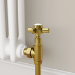 Refurbished Maesta Brushed Brass Traditional Manual Angled Radiator Valves (pair)