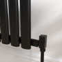 Refurbished Elego Matte Black Modern Manual Angled Radiator Valves (pair)