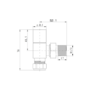 Refurbished Elego Matte Black Modern Manual Angled Radiator Valves (pair)