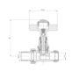 Refurbished - Maesta Chrome Traditional Manual Straight Radiator Valves (pair)