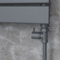 A1/MAN-ST-4AG Refurbished Elego Anthracite Gray Modern Manual Straight Radiator Valves Pair