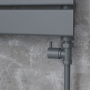 Refurbished Elego Anthracite Gray Modern Manual Straight Radiator Valves Pair