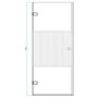 ONLY OPENED - Chrome 8mm Fluted Glass Hinged Shower Door 800mm Left Hand - Matira