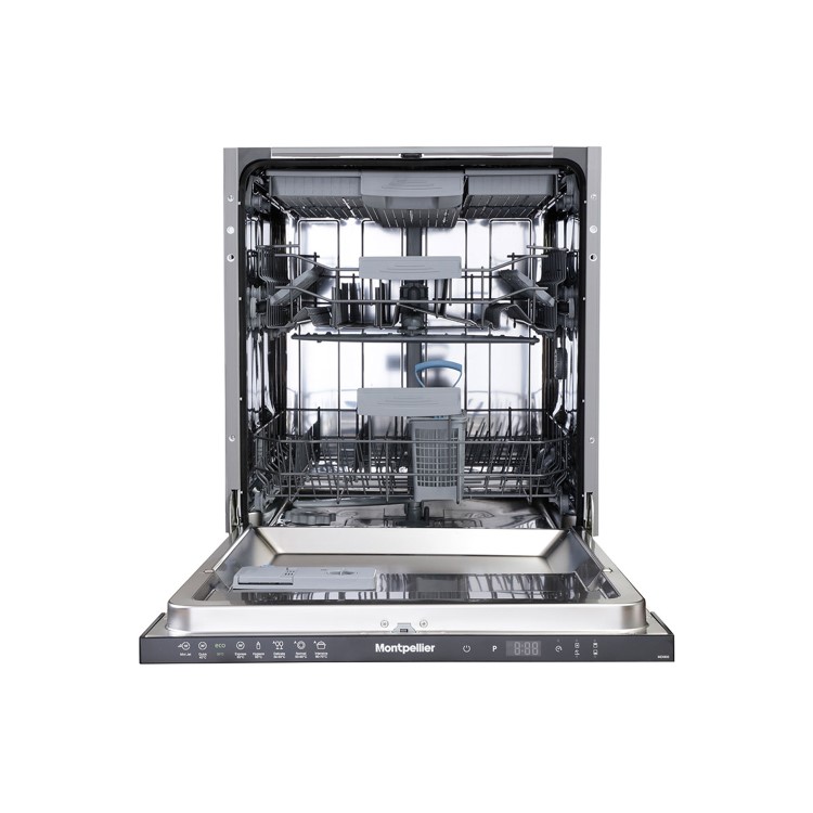 GRADE A2 - Montpellier MDI800 15 Place Fully Integrated Dishwasher With Cutlery Tray