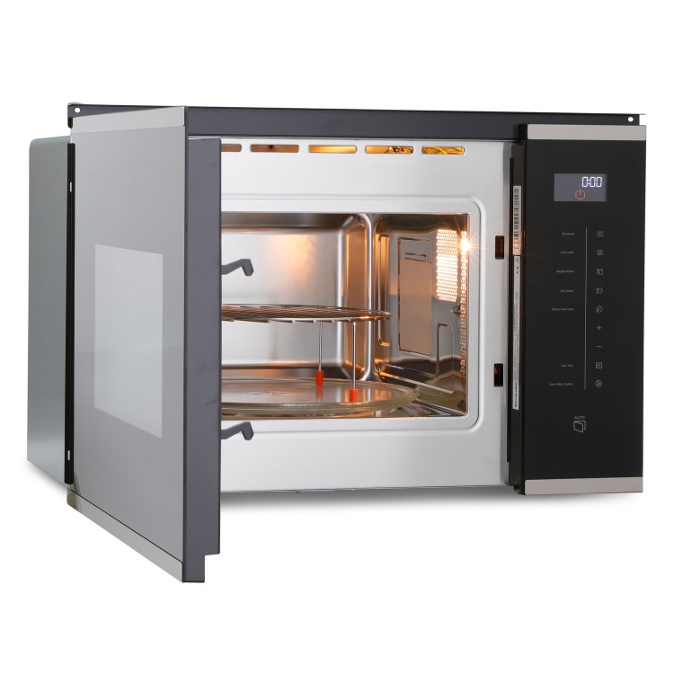 Refurbished Montpellier MWBI73B Built In 25L With Grill 900W Microwave Black 