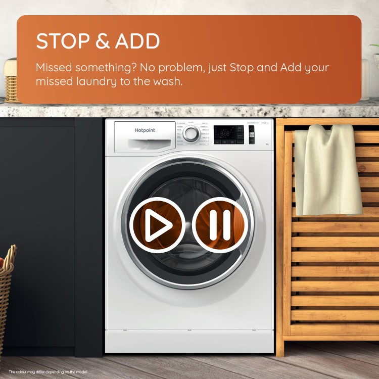 Refurbished Hotpoint ActiveCare NM11948GCAUK Freestanding 9KG 1400 Spin Washing Machine Graphite