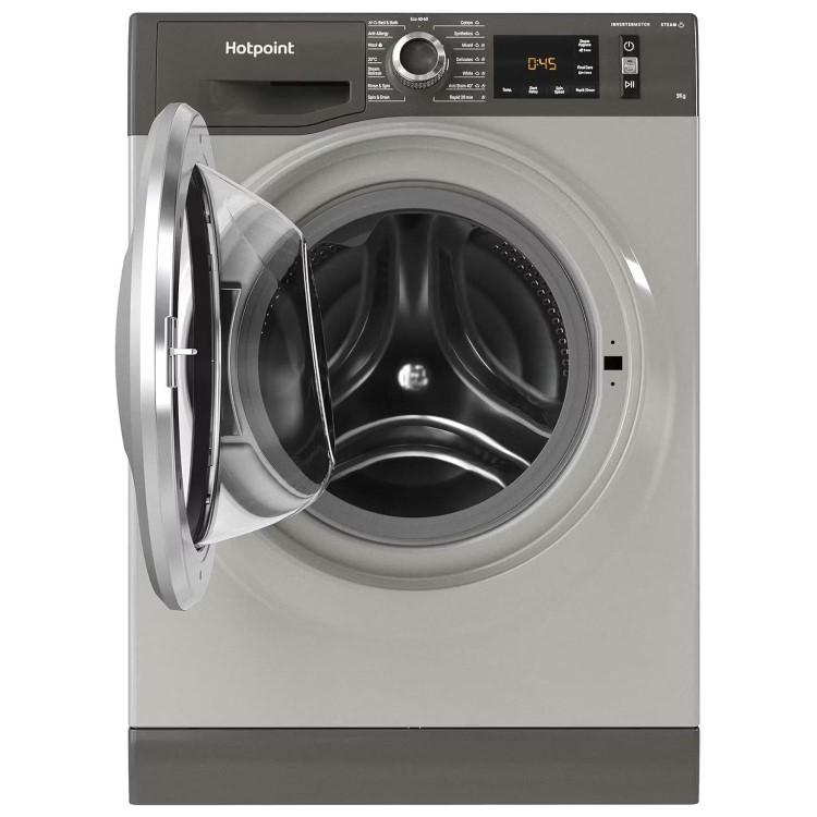 Refurbished Hotpoint ActiveCare NM11948GCAUK Freestanding 9KG 1400 Spin Washing Machine Graphite