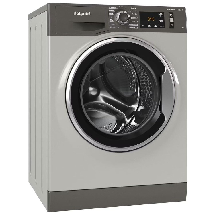 Refurbished Hotpoint ActiveCare NM11948GCAUK Freestanding 9KG 1400 Spin Washing Machine Graphite