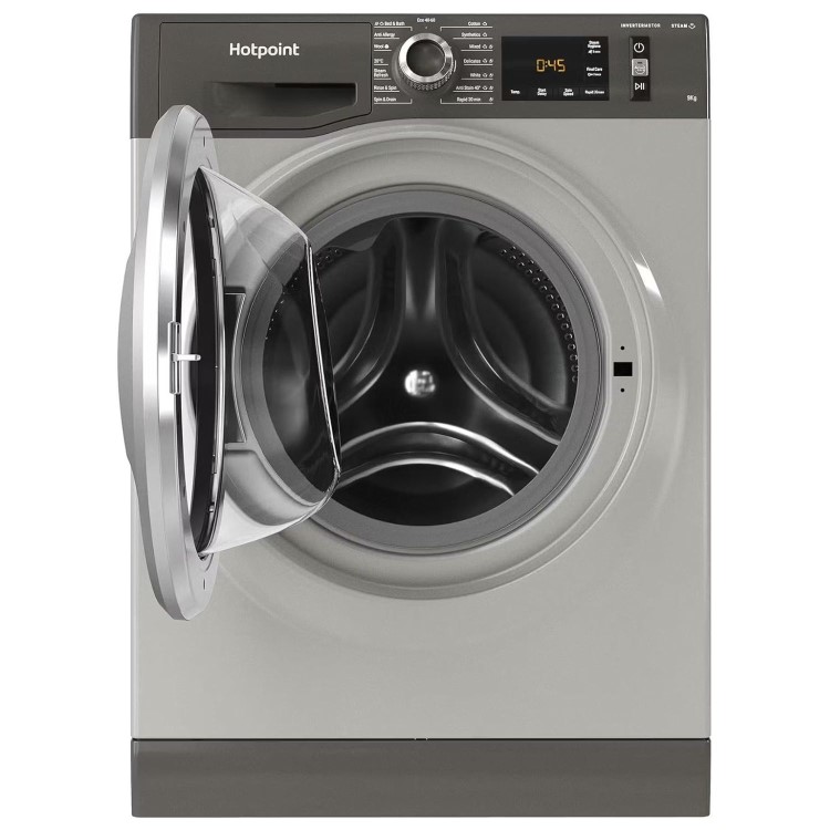Refurbished Hotpoint ActiveCare NM11948GCAUK Freestanding 9KG 1400 Spin Washing Machine Graphite