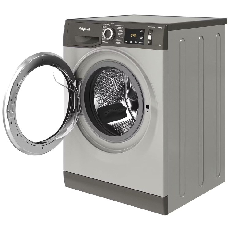 Refurbished Hotpoint ActiveCare NM11948GCAUK Freestanding 9KG 1400 Spin Washing Machine Graphite