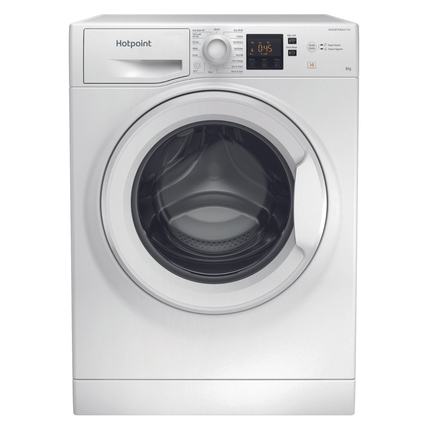 Hotpoint Antistain 9Kg Washing Machine, 1400Rpm, , Steam Hygiene, A-Rated NSWM946WUK