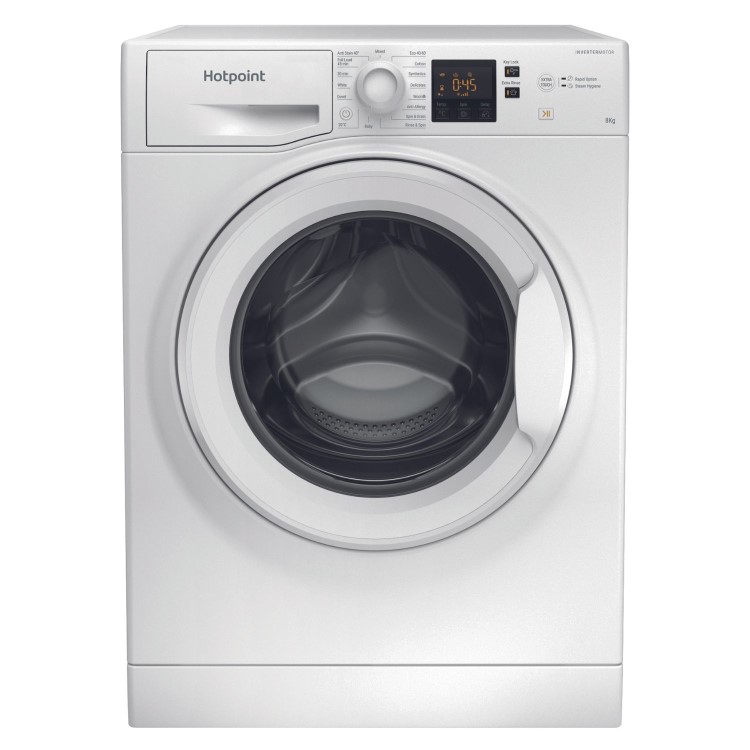 Refurbished Hotpoint AntiStain NSWM946WUK Freestanding 9KG 1400 Spin Washing Machine White