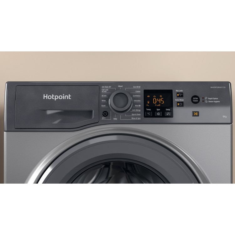 Hotpoint 9kg 1400rpm Freestanding Washing Machine - Graphite