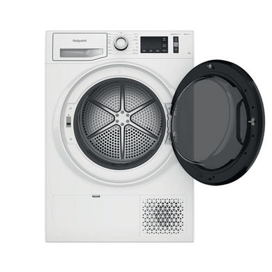 Refurbished Hotpoint NTM119X3EUK Freestanding Heat Pump 9KG Tumble Dryer White