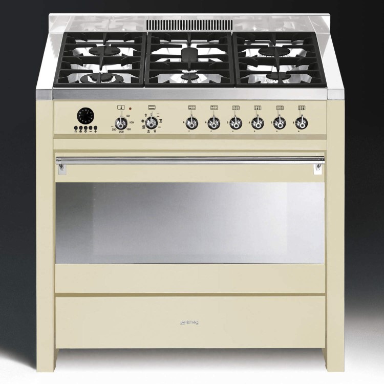 Smeg A1P-9 Opera 90cm Dual Fuel Range Cooker - Cream