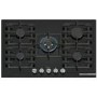 GRADE A1 - Bosch Series 6 75cm 5 Burner Gas Hob - Black Glass