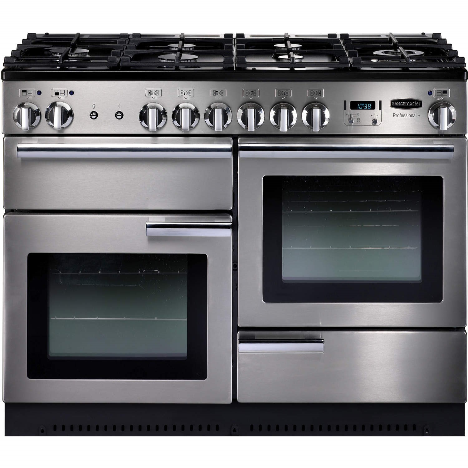 Rangemaster Professional Plus 110cm Dual Fuel Range Cooker - Stainless Steel