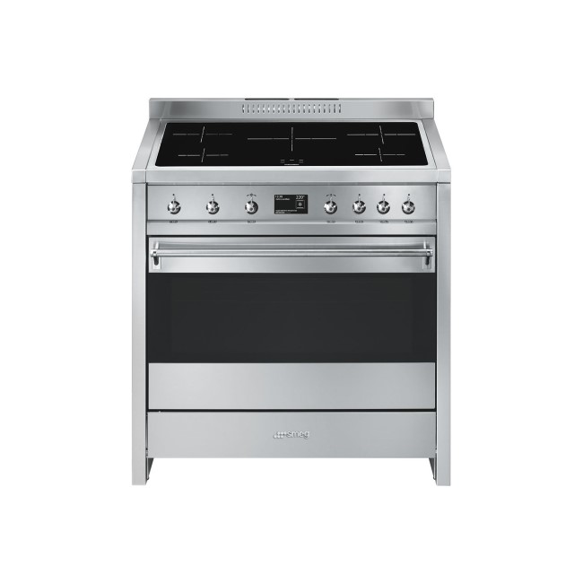 Smeg A1PYID-9 Opera 90cm Electric Stainless Steel Self Cleaning Range Cooker With Induction Hob