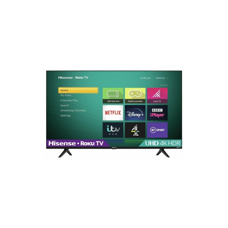 Refurbished Hisense Roku 43" 4K Ultra HD with HDR10 DLED Freeview Play Smart TV