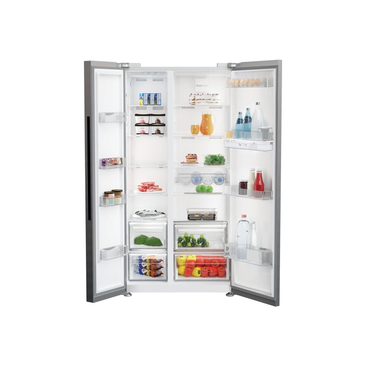 Refurbished Beko RASGD242PX Freestanding 554 Litre 50/50 Frost Free Fridge Freezer Stainless Steel