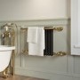 ONLY OPENED - Black and Brass Traditional Column Radiator with Towel Rail 510 x 740mm - Regent