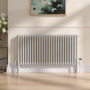 Refurbished Reggio White Three Column Traditional Radiator Feet
