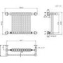 ONLY OPENED - Wall hung towel rail 510x740x250mm Matt Black and White- Regent