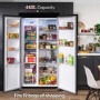 GRADE A1 - Russell Hobbs 442 Litre Side-By-Side American Fridge Freezer - Black