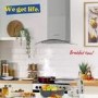 Refurbished Russell Hobbs 90cm Flat Glass Chimney Cooker Hood - Stainless Steel