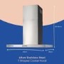 Refurbished Russell Hobbs RHTCH600B1SS 60cm Chimney Cooker Hood Stainless Steel