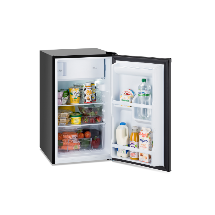 Refurbished IceKing RK100BK.E Freestanding 81 Litre Undercounter Fridge with Ice Box Black
