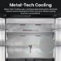 GRADE A1 - Hisense PureFlex 640 Litre Four Door American Fridge Freezer - Grey