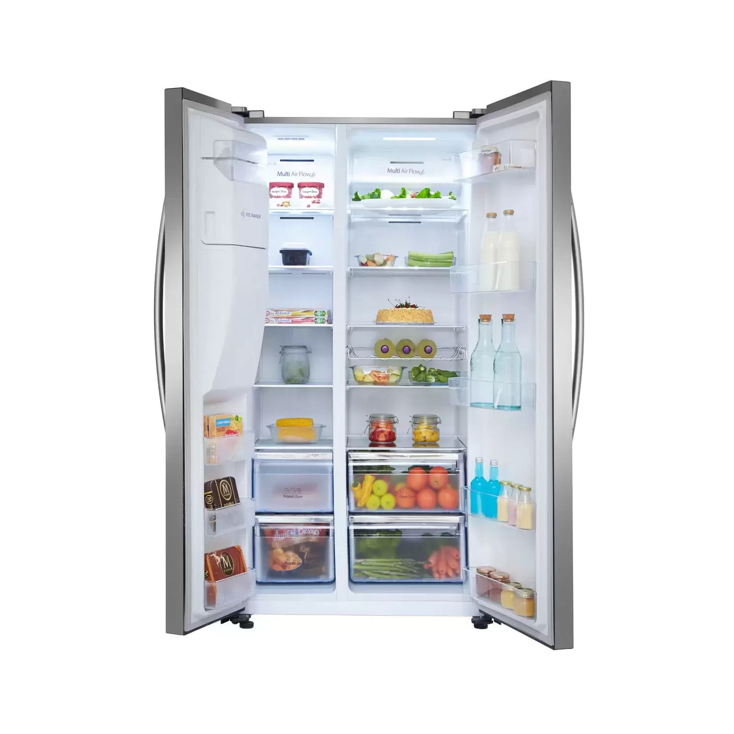 Refurbished Hisense RS694N4IIF Freestanding 562 Litre American Fridge