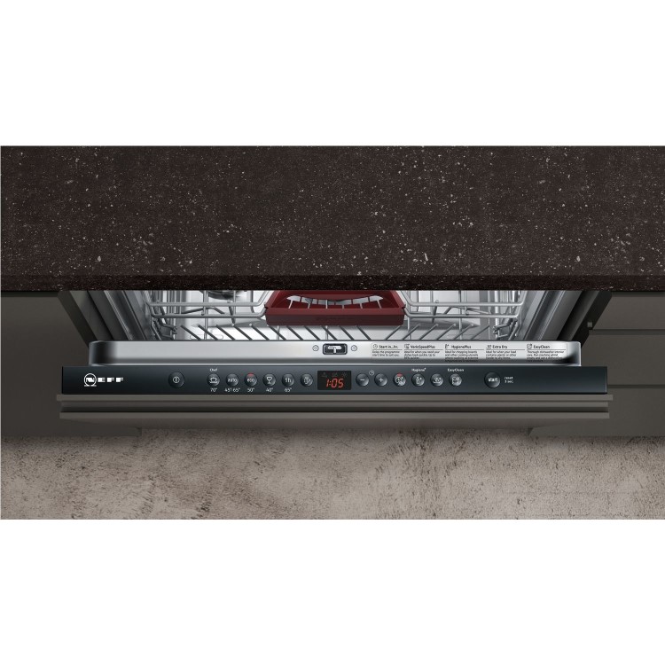 NEFF S513N60X2G N50 TimeLight 14 Place Fully Integrated Dishwasher With FlexDrawer2 Cutlery Tray
