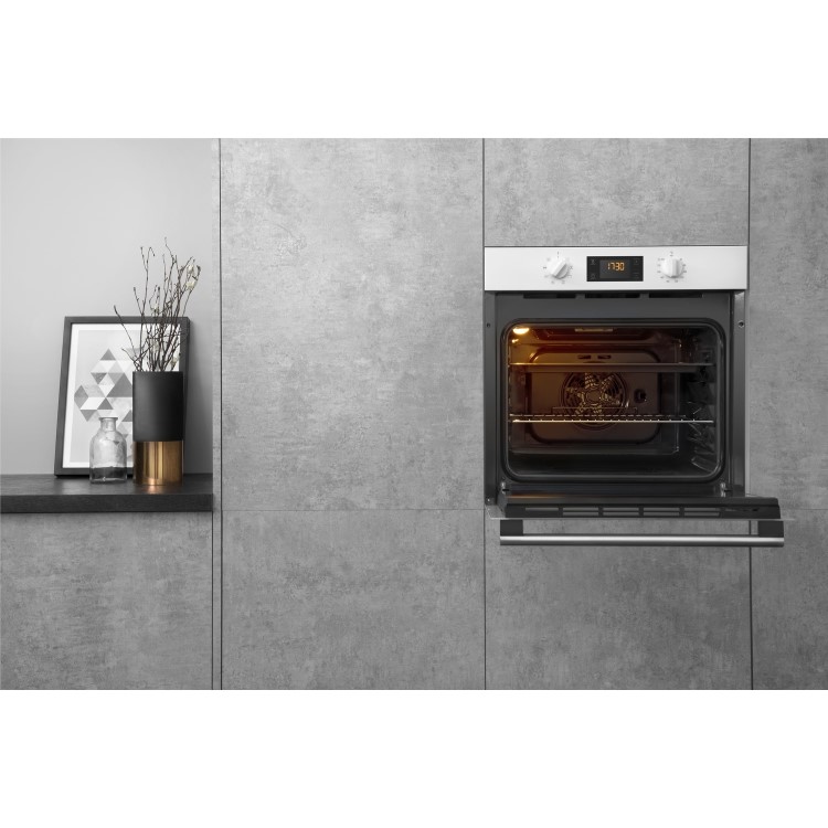 GRADE A3 - Hotpoint SA2540HWH 9 Function Electric Built-in Single Oven - White