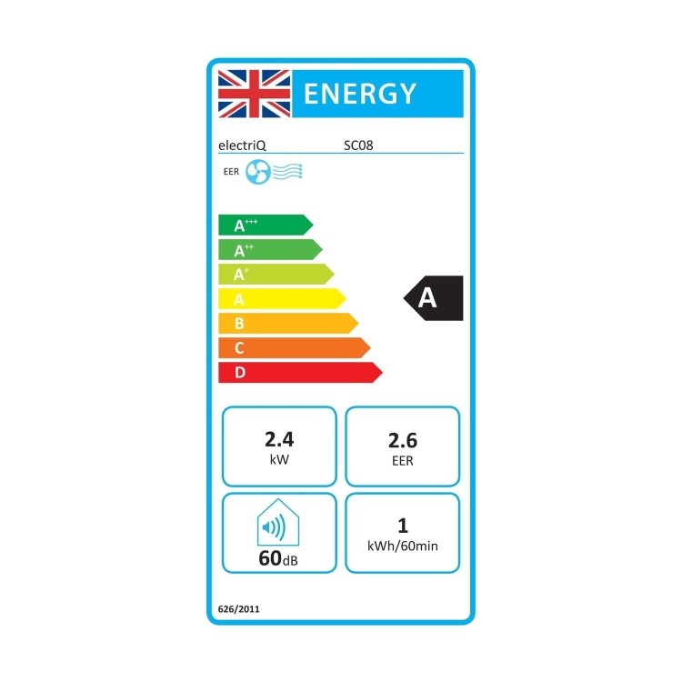 Refurbished electriQ SupremeCool 8000 BTU Quiet Portable Air Conditioner WITHOUT REMOTE