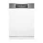 Refurbished Bosch Series 2 13 Place Settings Semi Integrated Dishwasher, smart WIFI, extradry, activewater, autoprogrammes, eco silencedrive, White, D rated