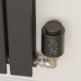 GRADE A1 - electriQ Smart Modern LED TRV Thermostatic Radiator Valves Wi-Fi Version Black