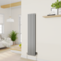 GRADE A1 - electriQ Smart Modern LED TRV Thermostatic Radiator Valves Wi-Fi Version Black
