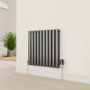 GRADE A1 - electriQ Smart Modern LED TRV Thermostatic Radiator Valves Wi-Fi Version Black
