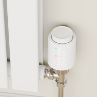 Refurbished electriQ Smart Modern LED TRV Thermostatic Radiator Valves Wi-Fi Version White