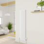 Refurbished electriQ Smart Modern LED TRV Thermostatic Radiator Valves Wi-Fi Version White