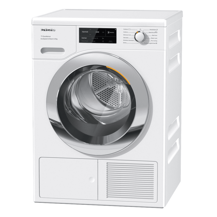 Refurbished Miele TEL785WP Freestanding Heat Pump 9KG Tumble Dryer White